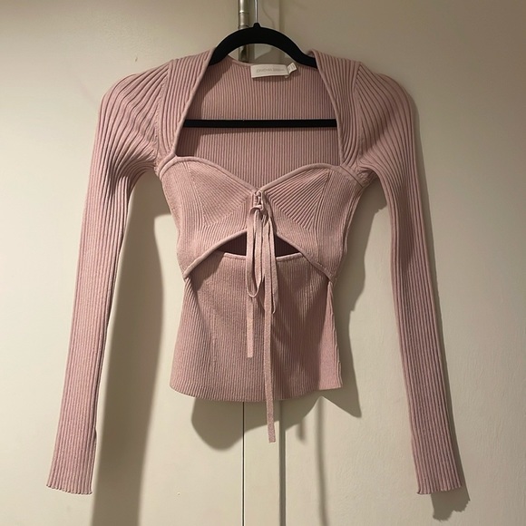 Jonathan Simkhai Alexia Compact Long-Sleeve Top - Picture 11 of 14